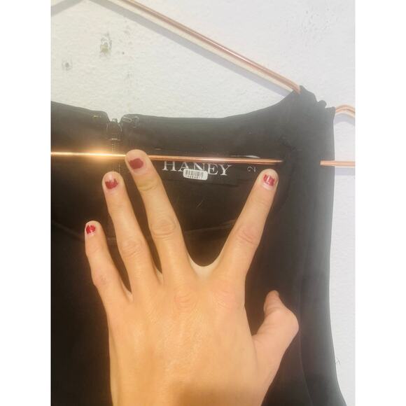 HANEY Black Banded Waist Cutouts Sleeveless Silhouette Roselyn Mini Dress Size 2 - Picture 7 of 11